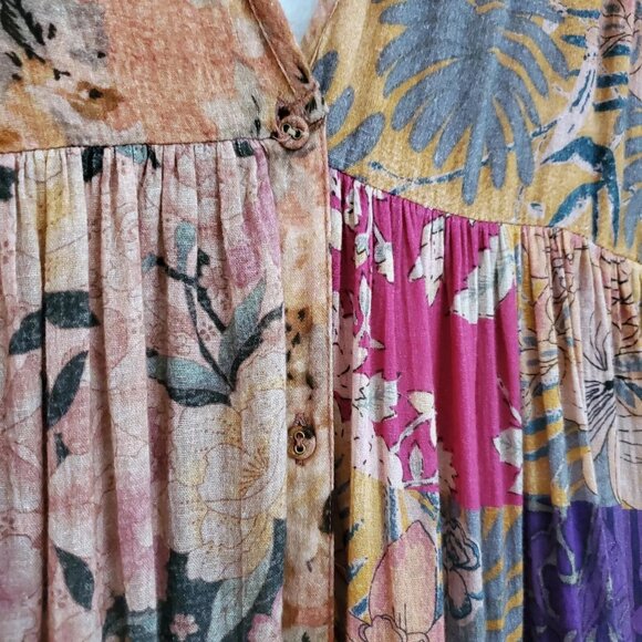 Anthropologie Mes Demoiselles Bonnie Floral Eyelet Boho Maxi Dress Size 38 - Picture 7 of 15